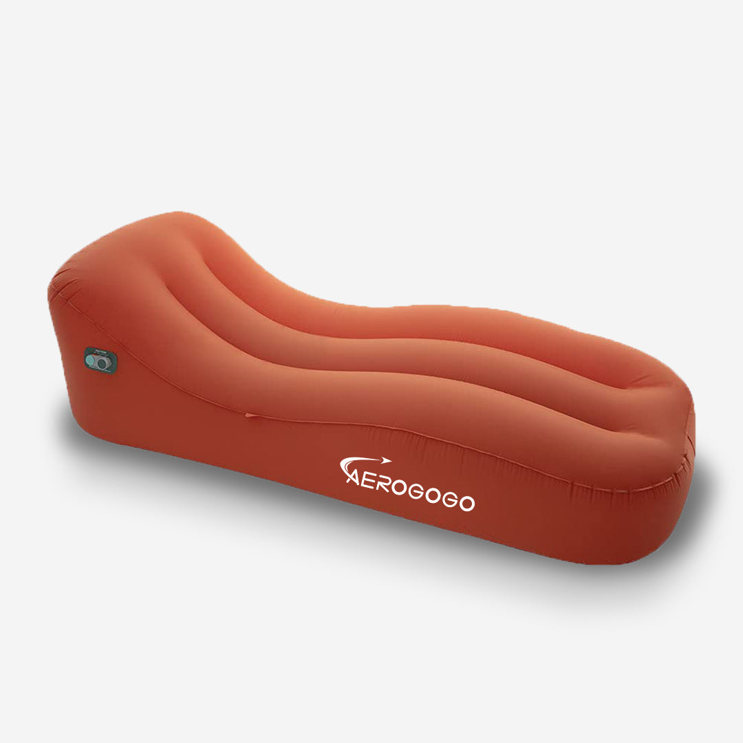 Automatic Inflatable Couch Air Lounger for Camping Orange